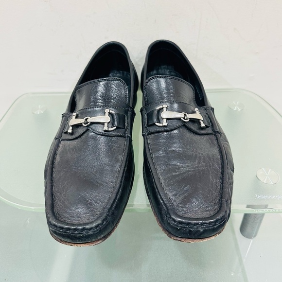 CALZOLERIA TOSCANA HAND CRAFT LEATHER BLACK MEN\'S SHOES SIZE‎ 11,5 MADE IN ITALY main image 5